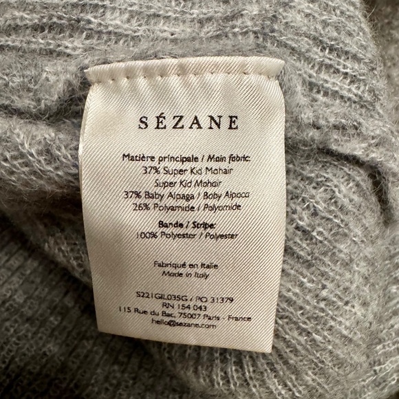 Sezane Gaspard Cardigan Mottled Grey - Size L - Picture 5 of 6